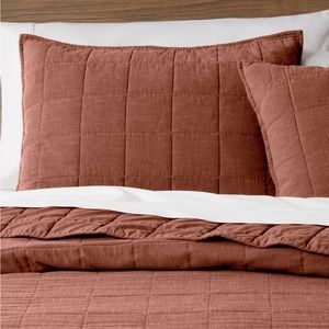 Threshold - Space Dyed Cotton Linen Sham in the color Cognac